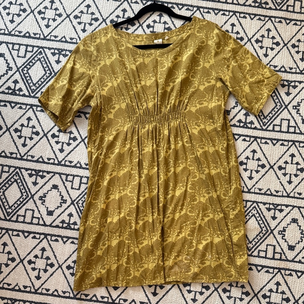 Orla Kiely Gold Mini Dress Rare